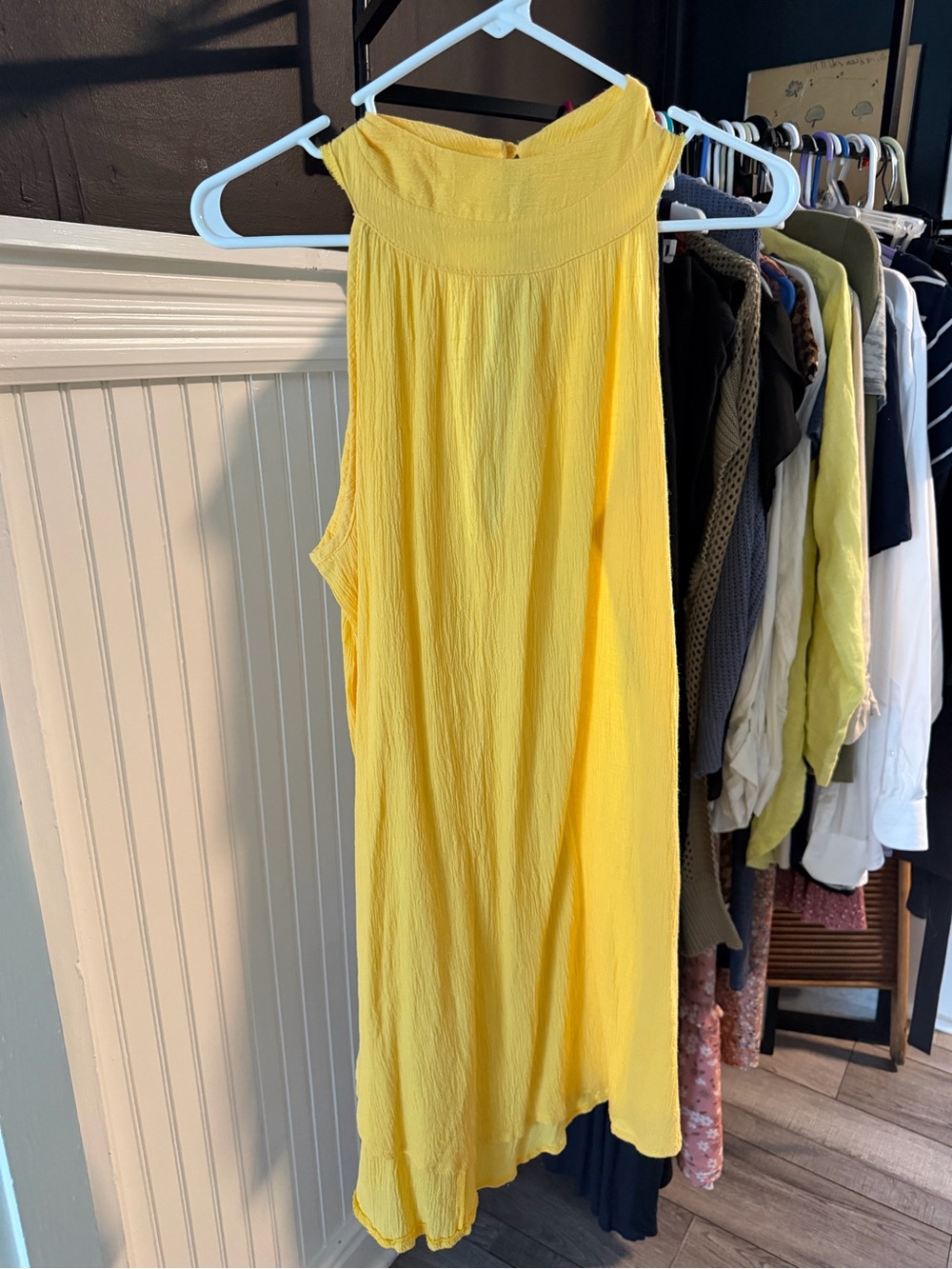Sunny Yellow Sleeveless Midi Dress